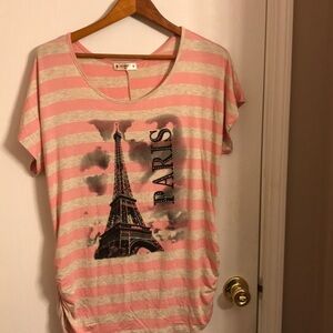 Agenda pink & cream T-shirt Eiffel Tower design